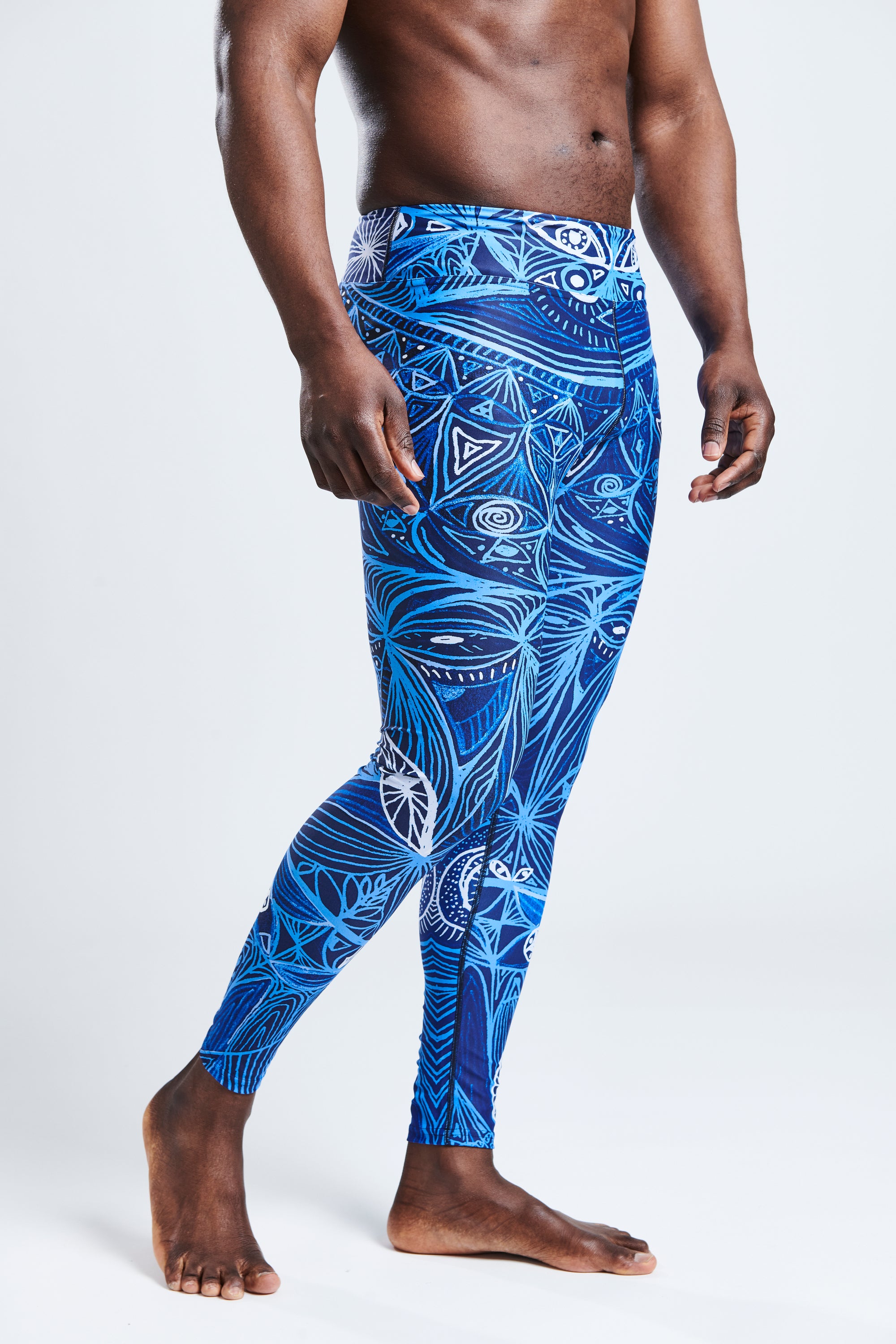 LOOK Omgekeerde blauwe legging