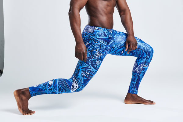 LOOK Omgekeerde blauwe legging