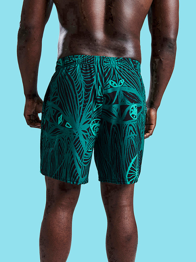 alien green swim shorts