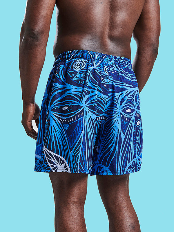 LOOK Inverted Blue Swim Shorts