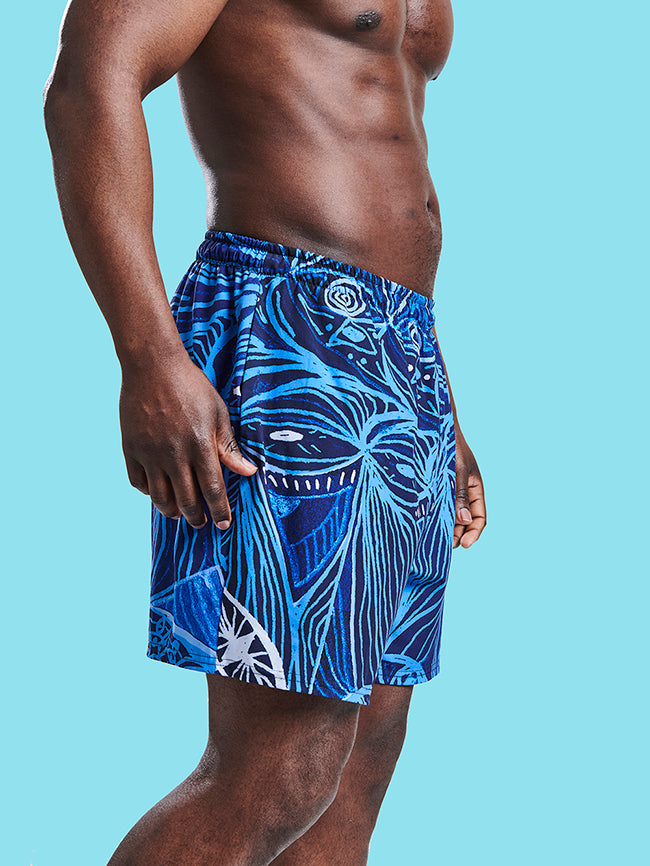 LOOK Inverted Blue Swim Shorts