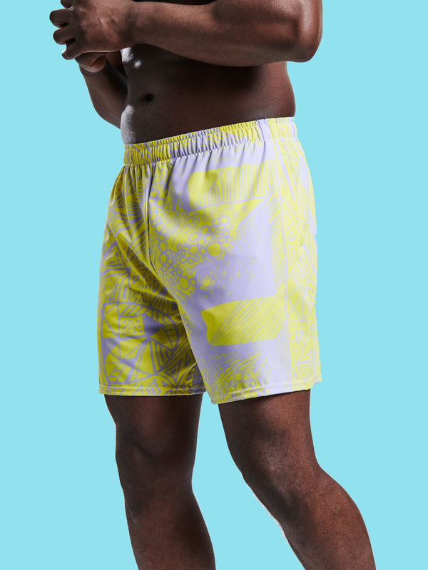 BE Illuminated Yellow - Recycled Athletic Shorts (Unisex ) - Love & Other Necessities