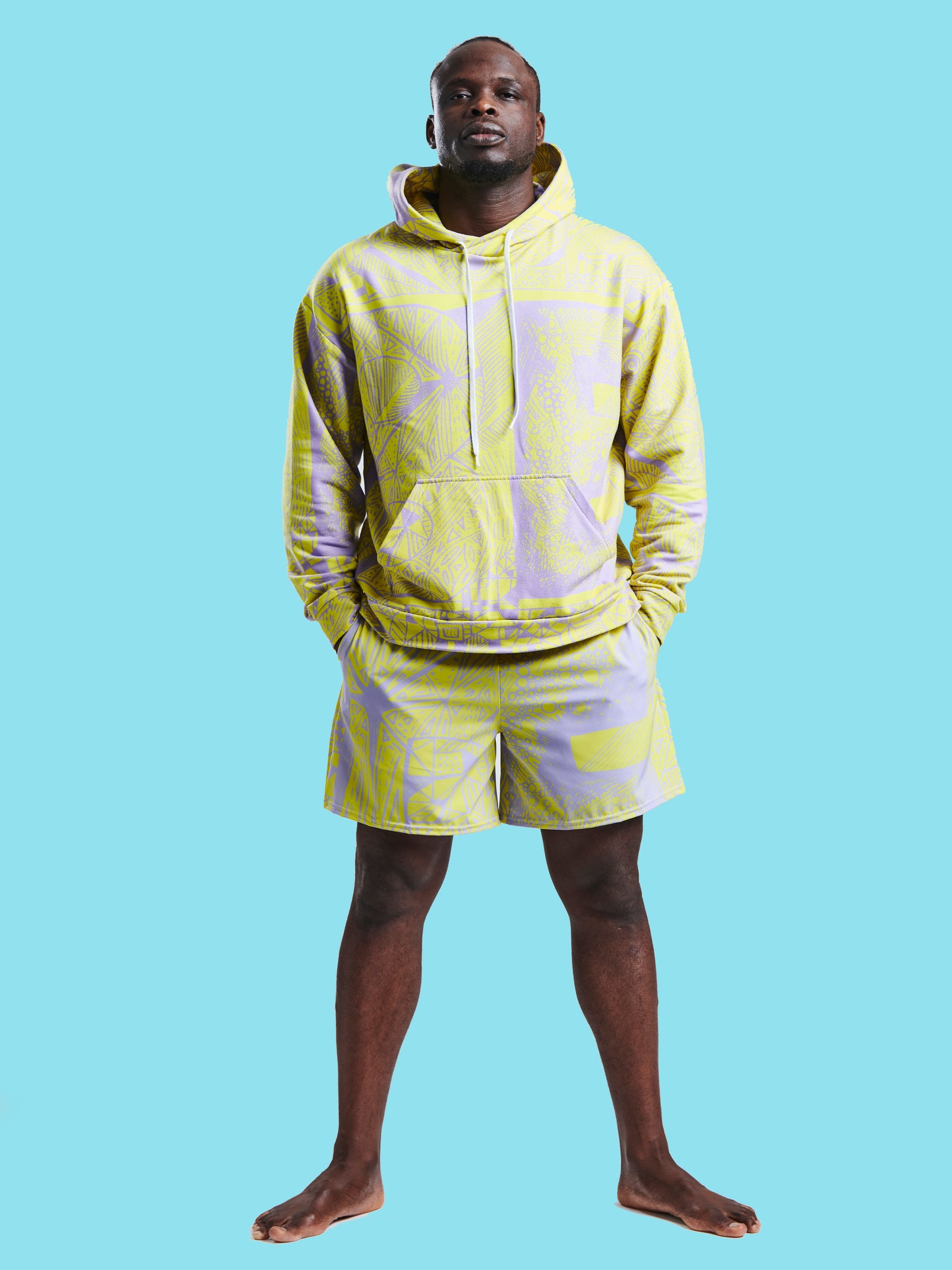 BE Illuminated Yellow - Recycled Athletic Shorts (Unisex )