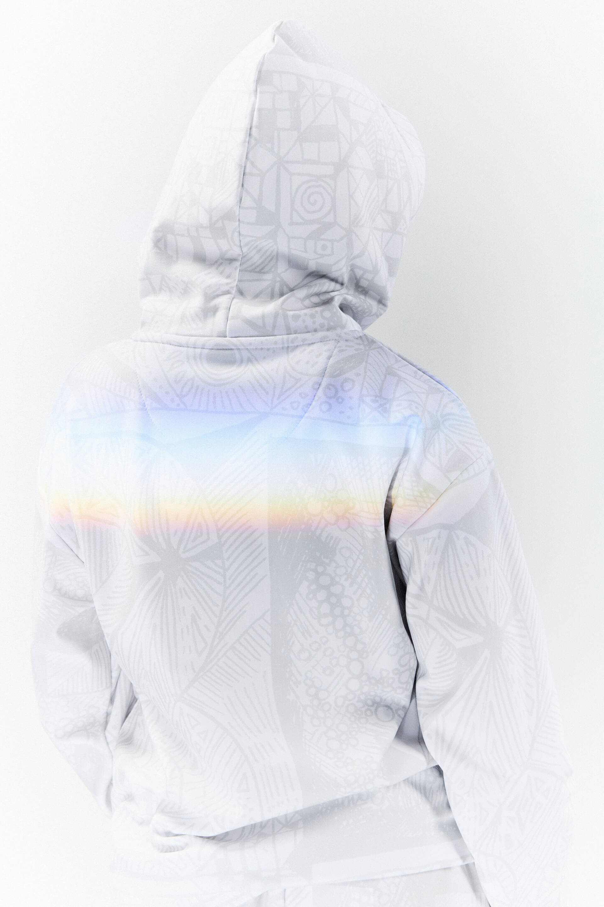 BE White on White Hoodie