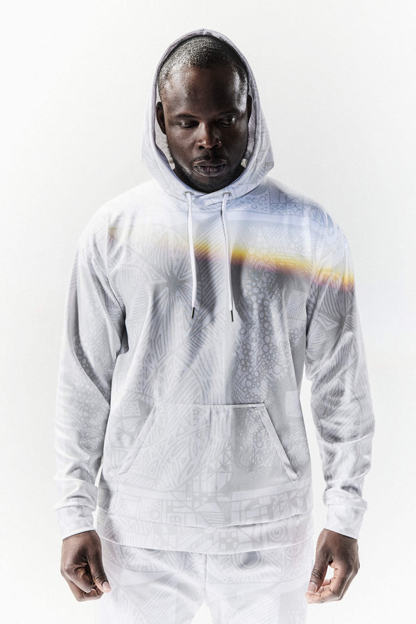 BE White on White Hoodie