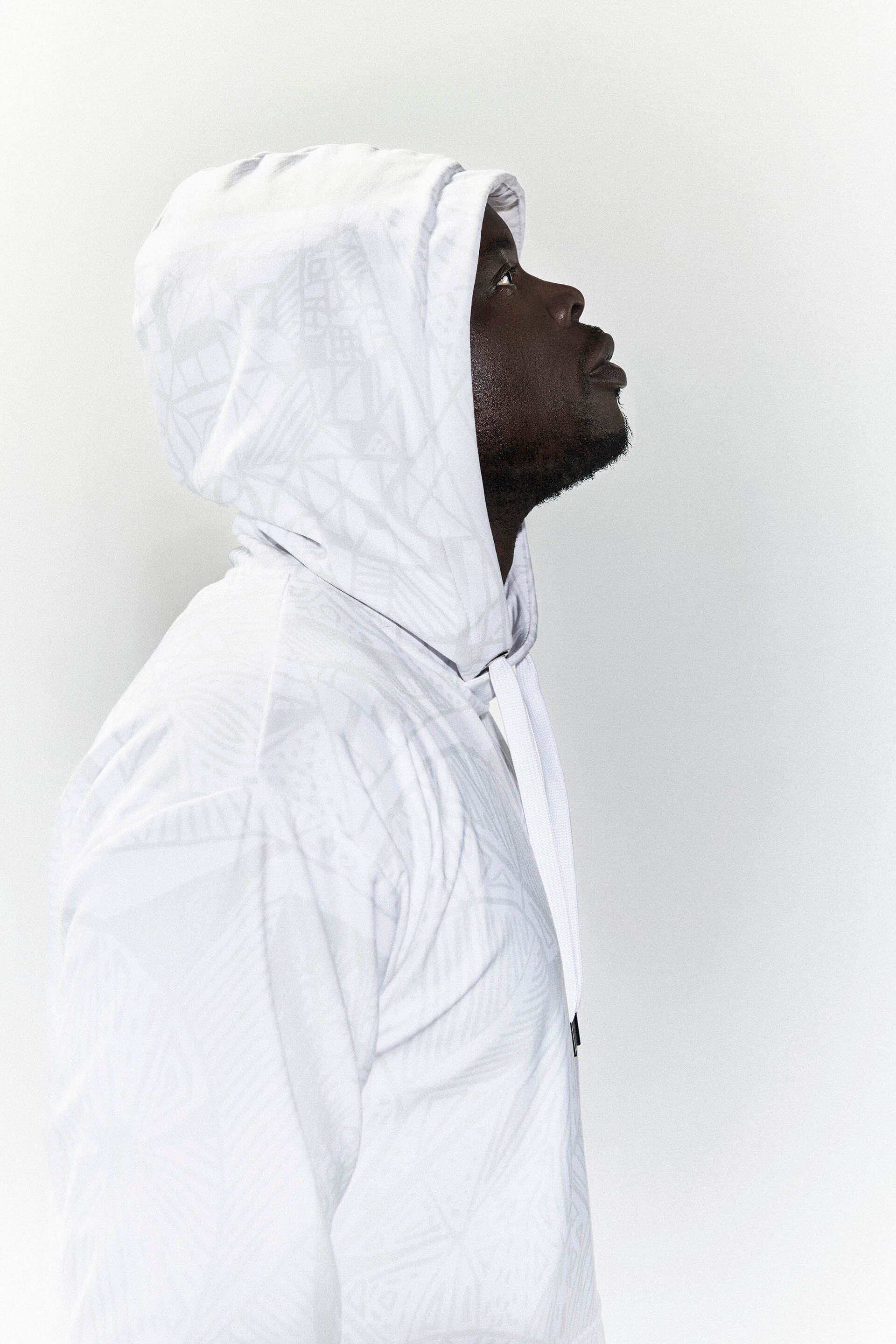 BE White on White Hoodie
