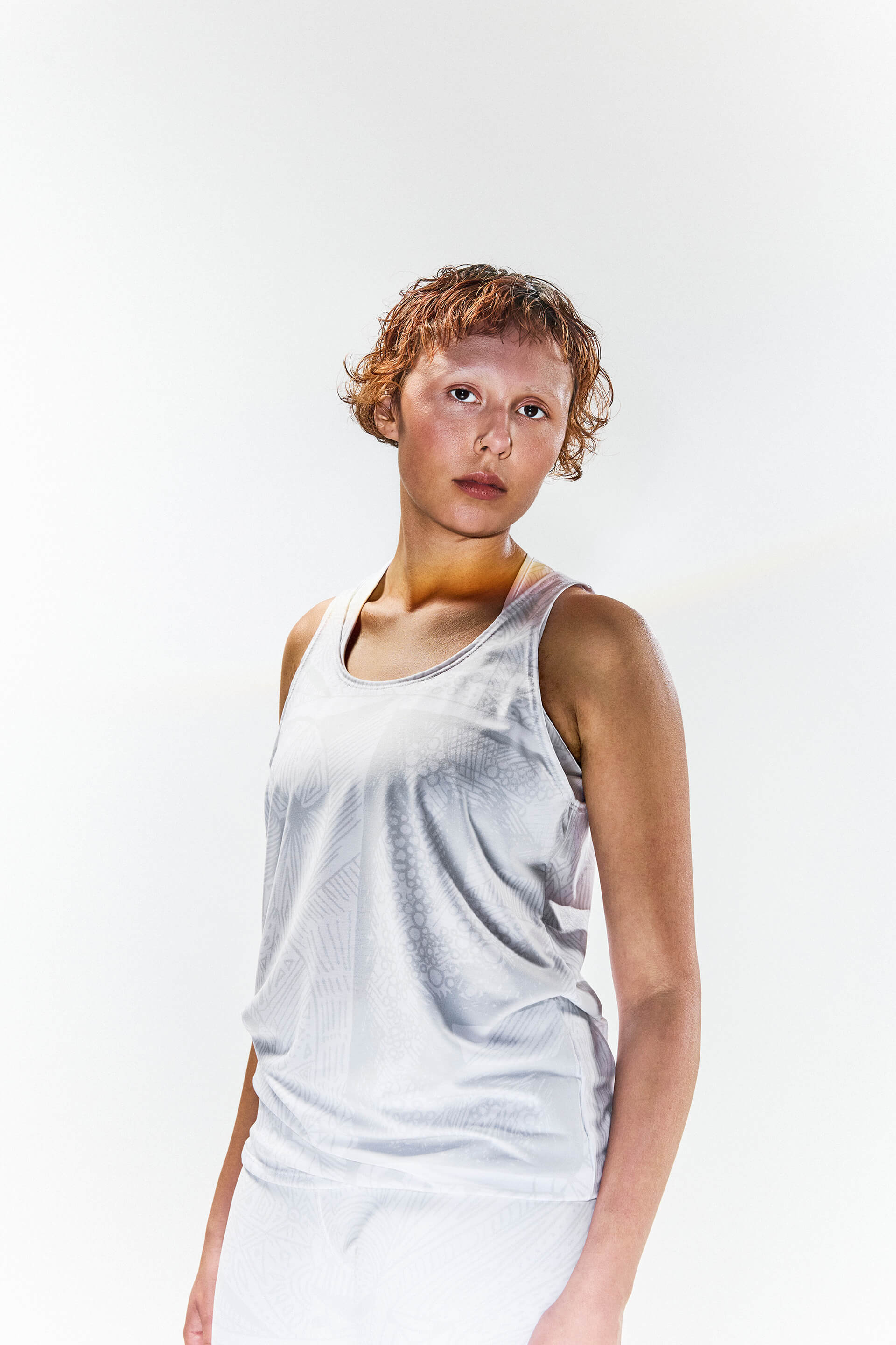 BE White on White Tanktop