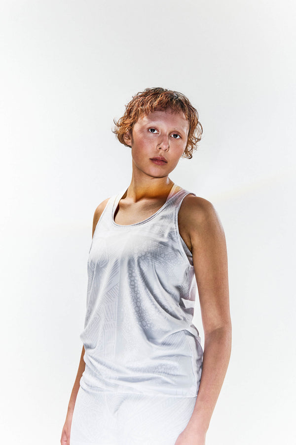 BE White on White Tanktop
