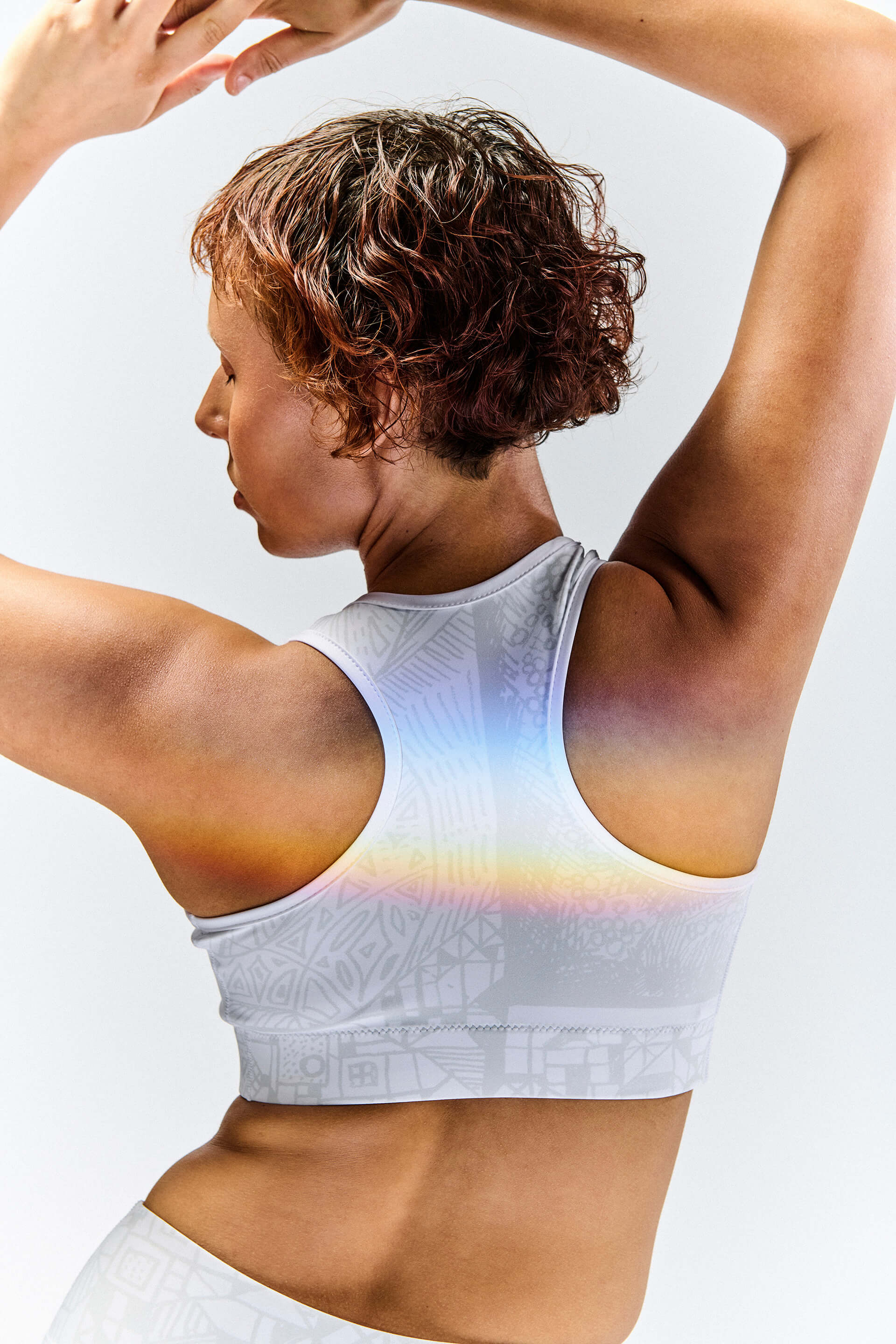BE White on White Yoga Bra