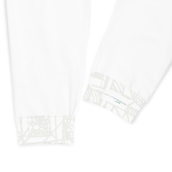 BE White on white joggers