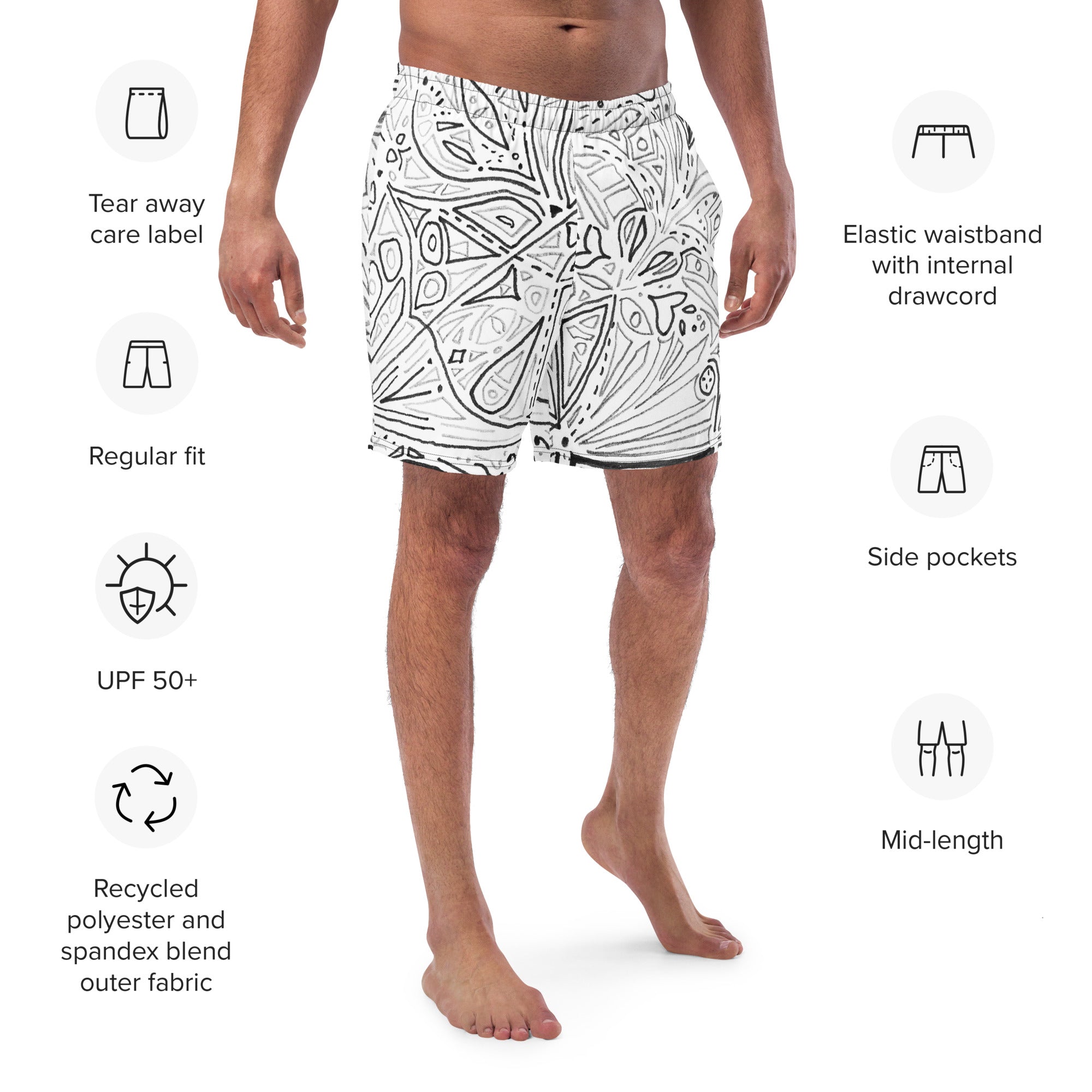 ONE Monochrome - Recycled Swim Shorts (Unisex)