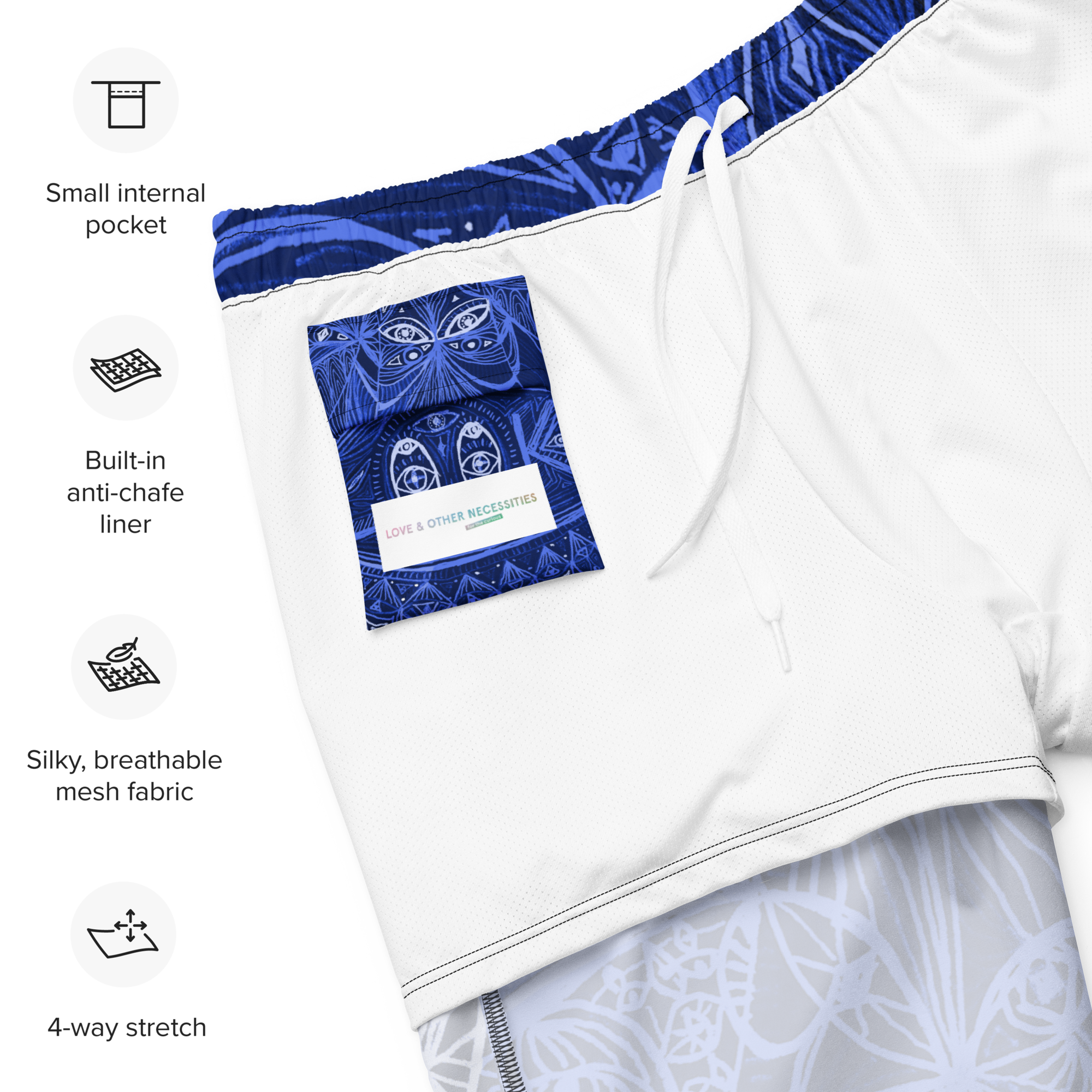 LOOK Inverted Blue - Recycled Swim Shorts (Unisex)