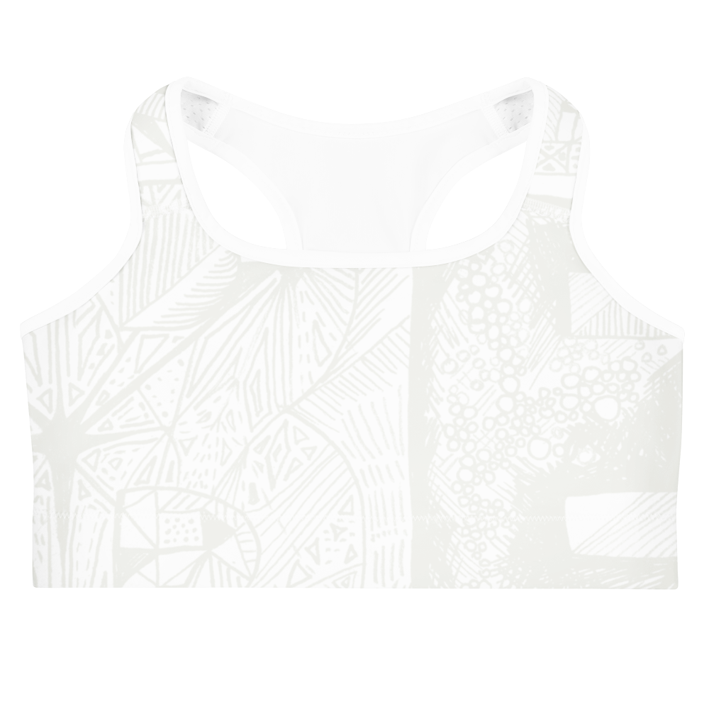 BE White on White Yoga Bra