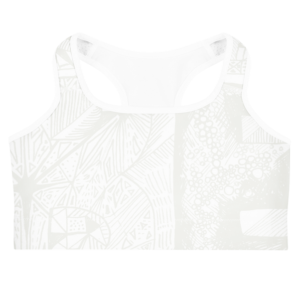BE White on White Yoga Bra