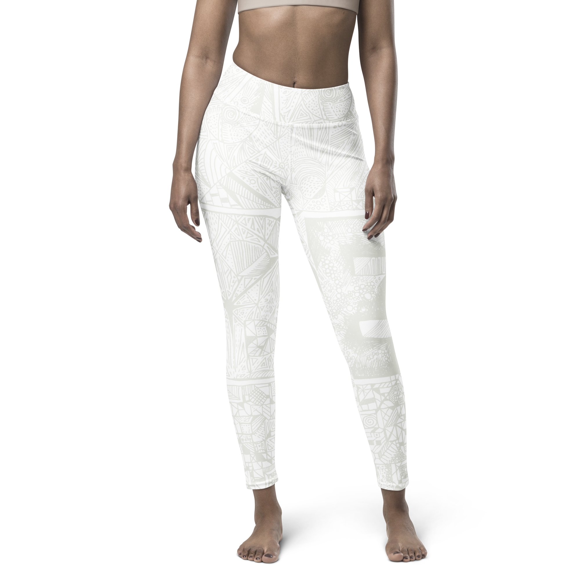 BE White on White Leggings