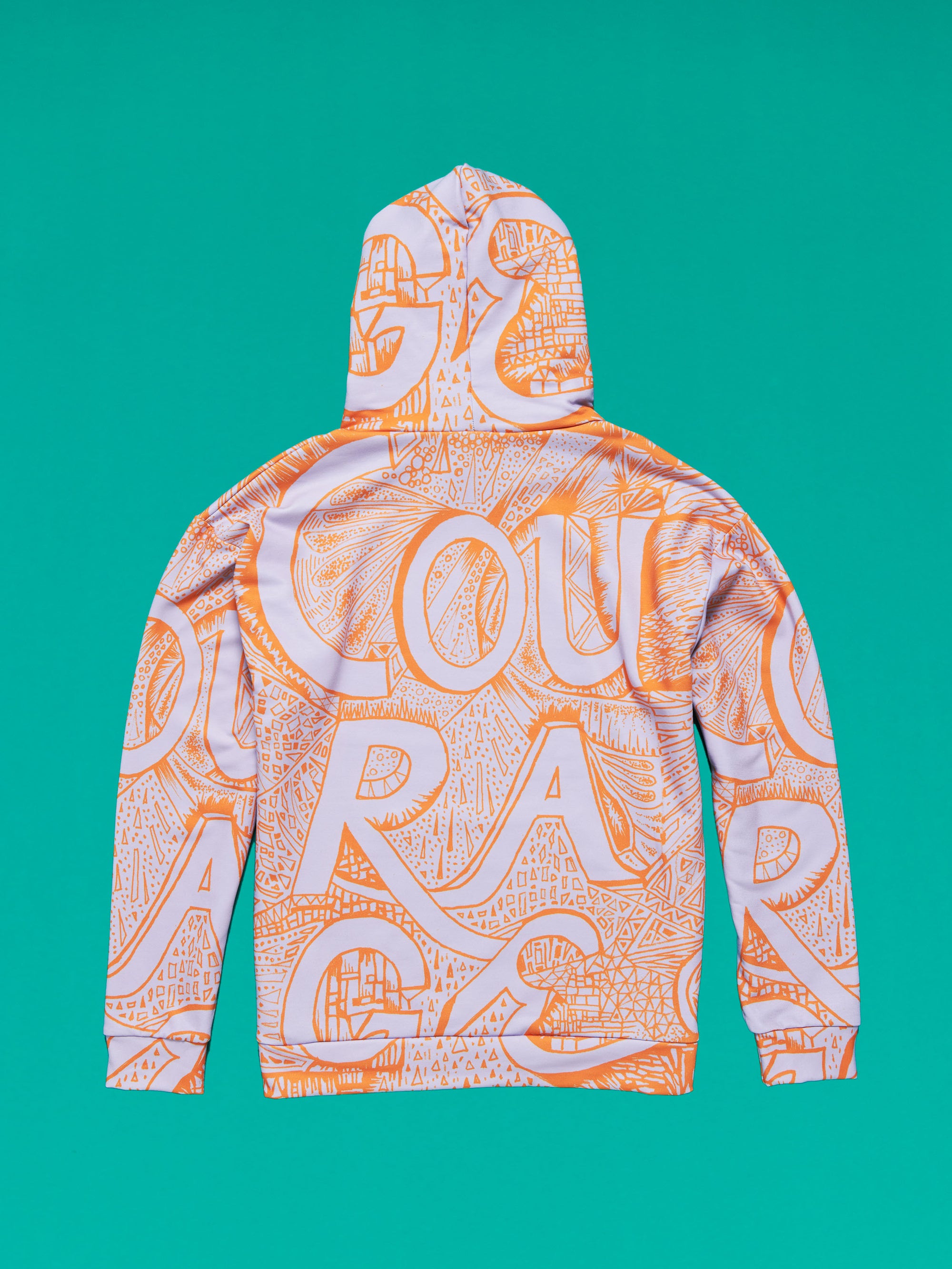 COURAGE Orange Recycled Unisex Hoodie - Love & Other Necessities