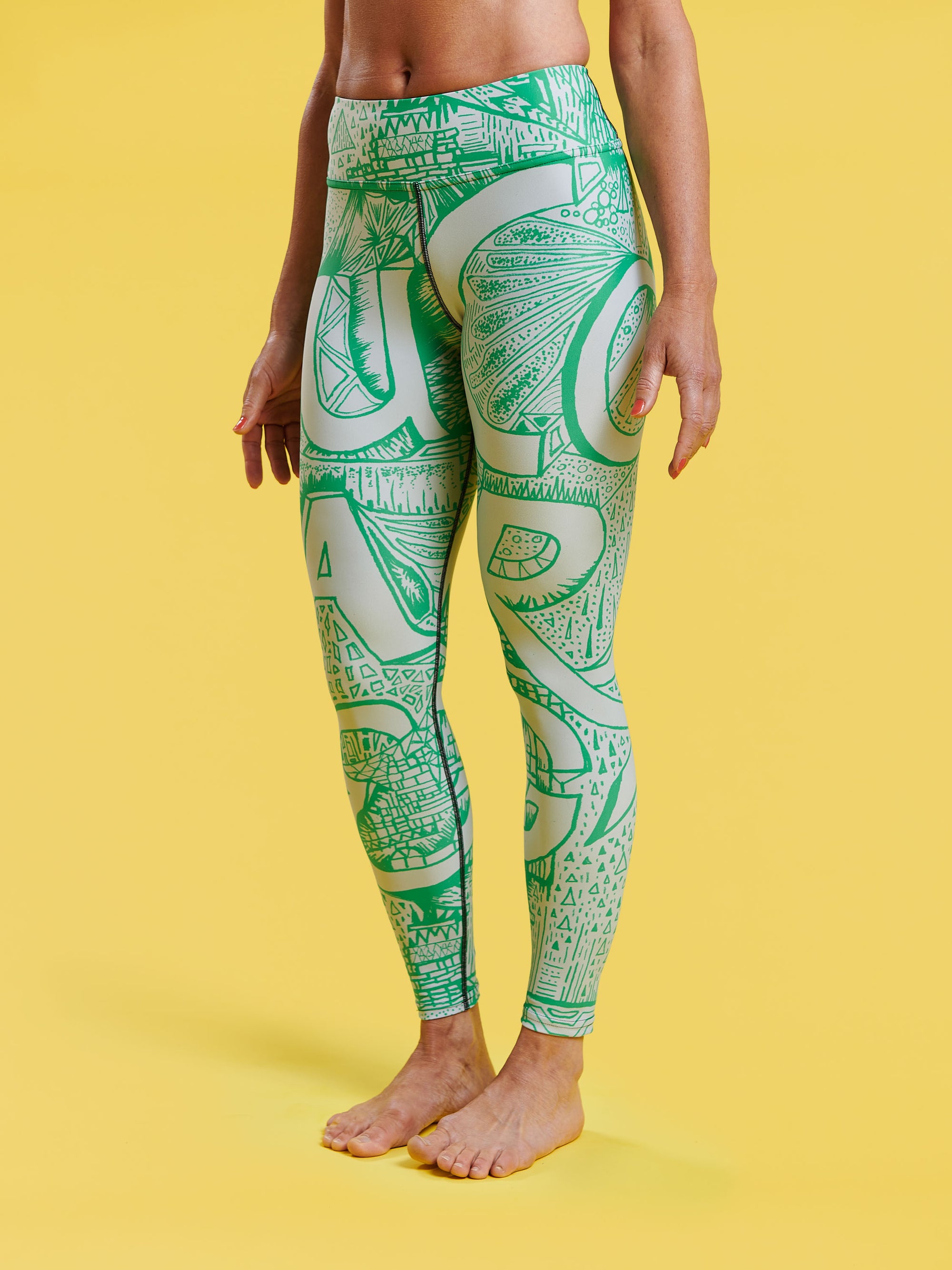 COURAGE Emerald Green Unisex Yoga Leggings - Love & Other Necessities