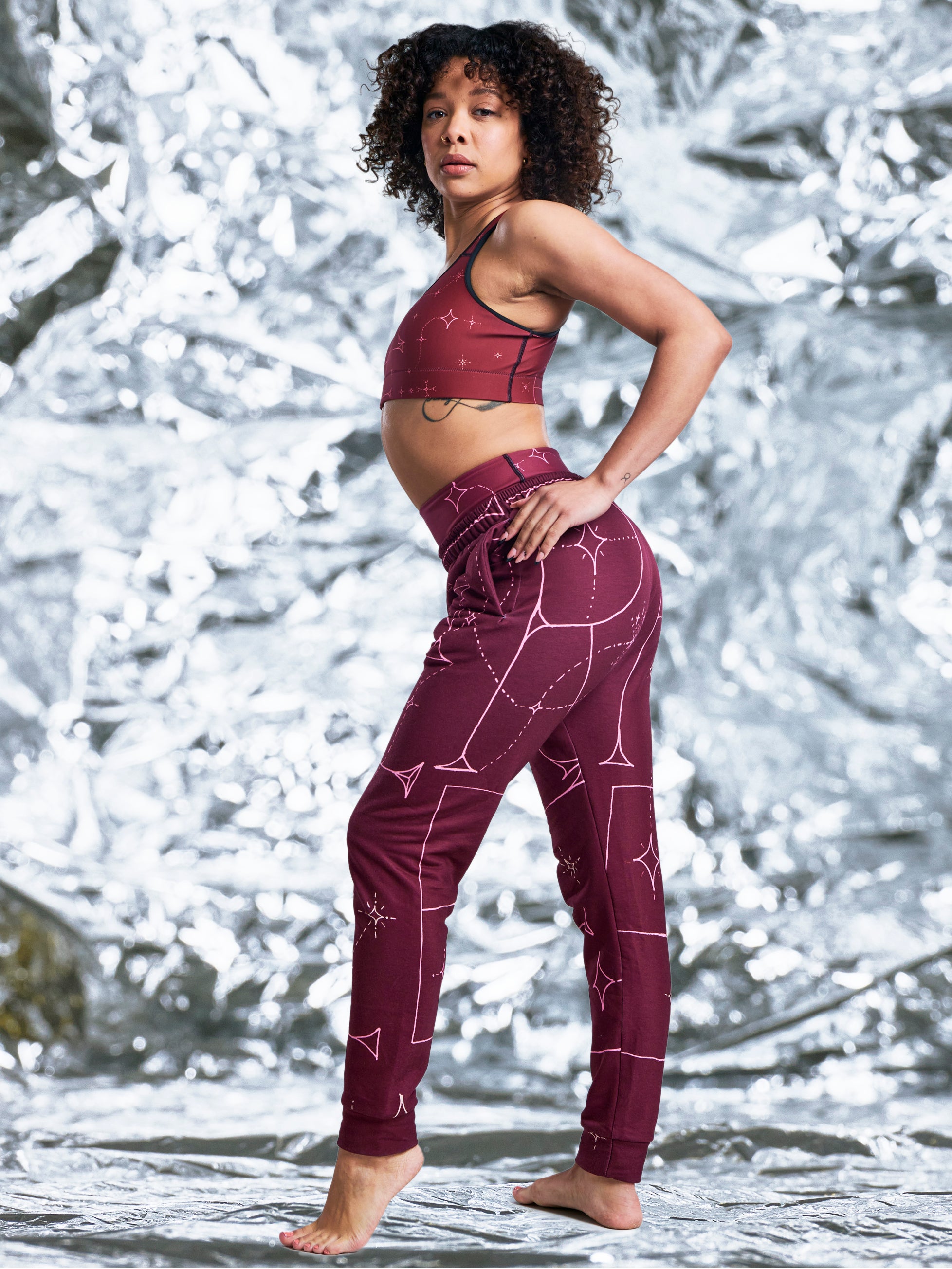 FREE Burgundy Unisex Joggers