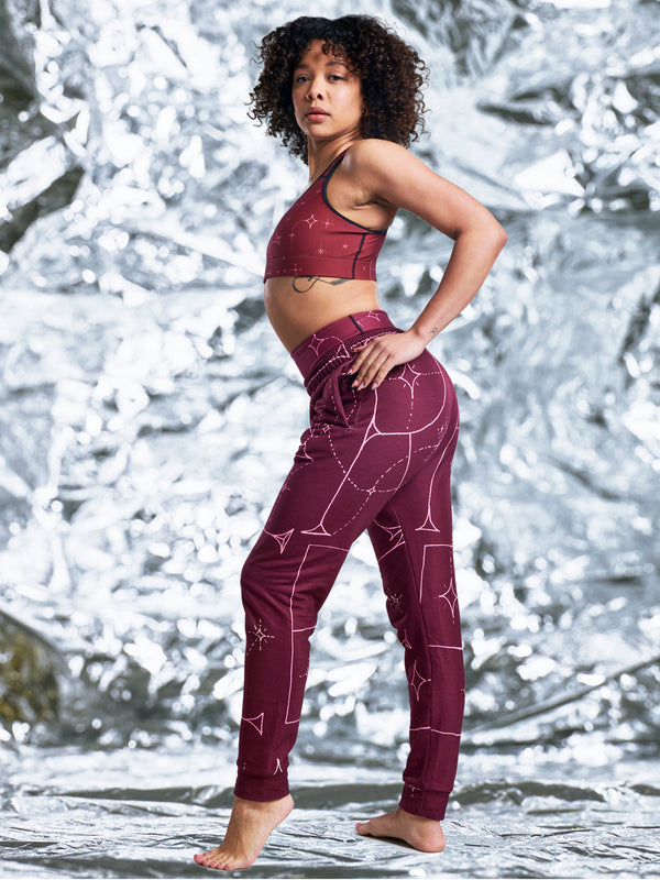 FREE Burgundy Unisex Joggers