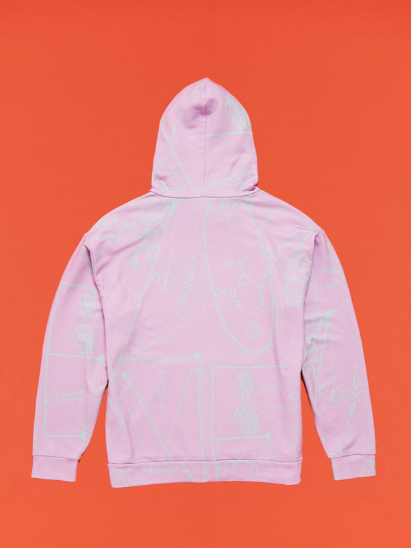 LOVE Lilac Recycled Unisex Hoodie - Love & Other Necessities